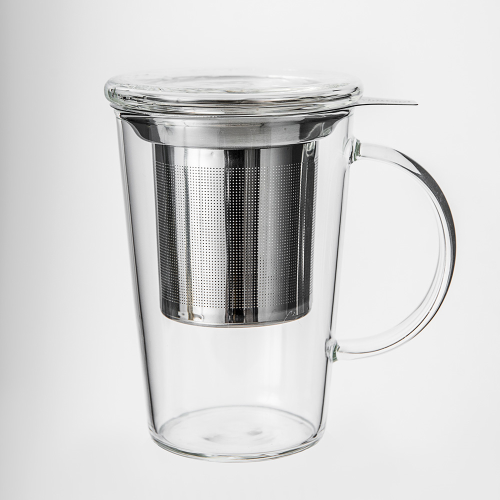 Glass tea cup 304 stainless steel filter