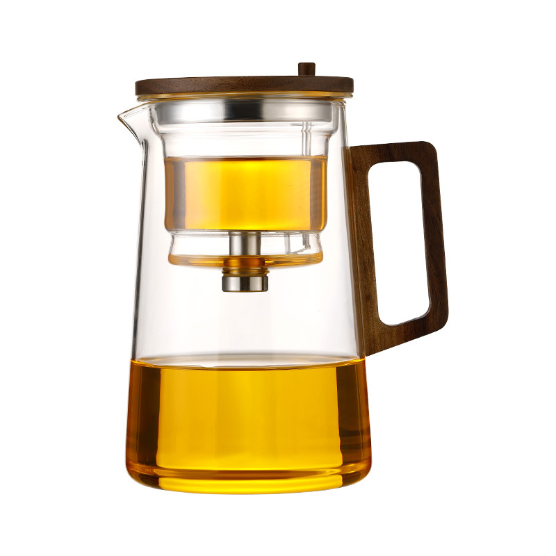 Glass tea cup, walnut elegant cup, tea p