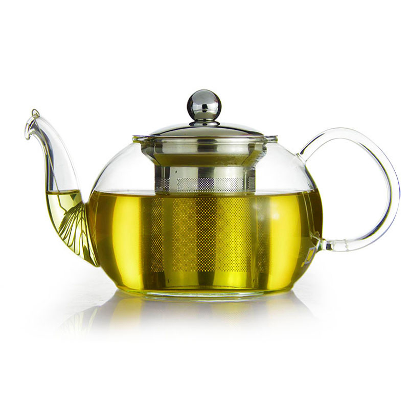 Glass Teapot Classic Stainless Steel Fil