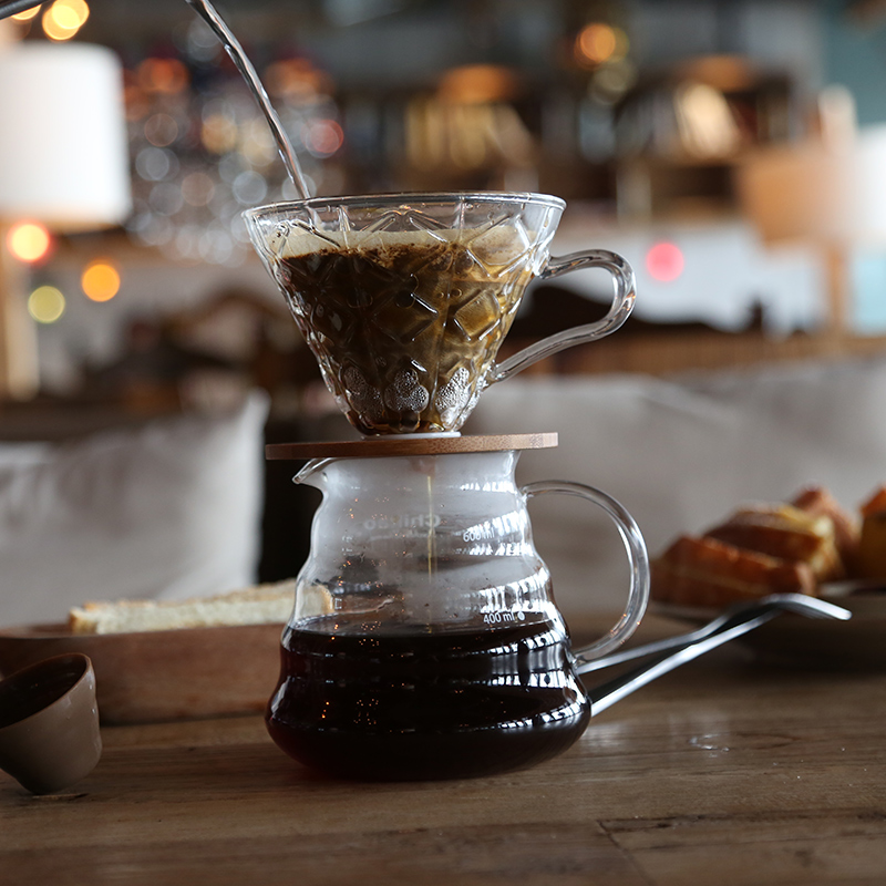 Glass coffee pot classic hand brewed cof