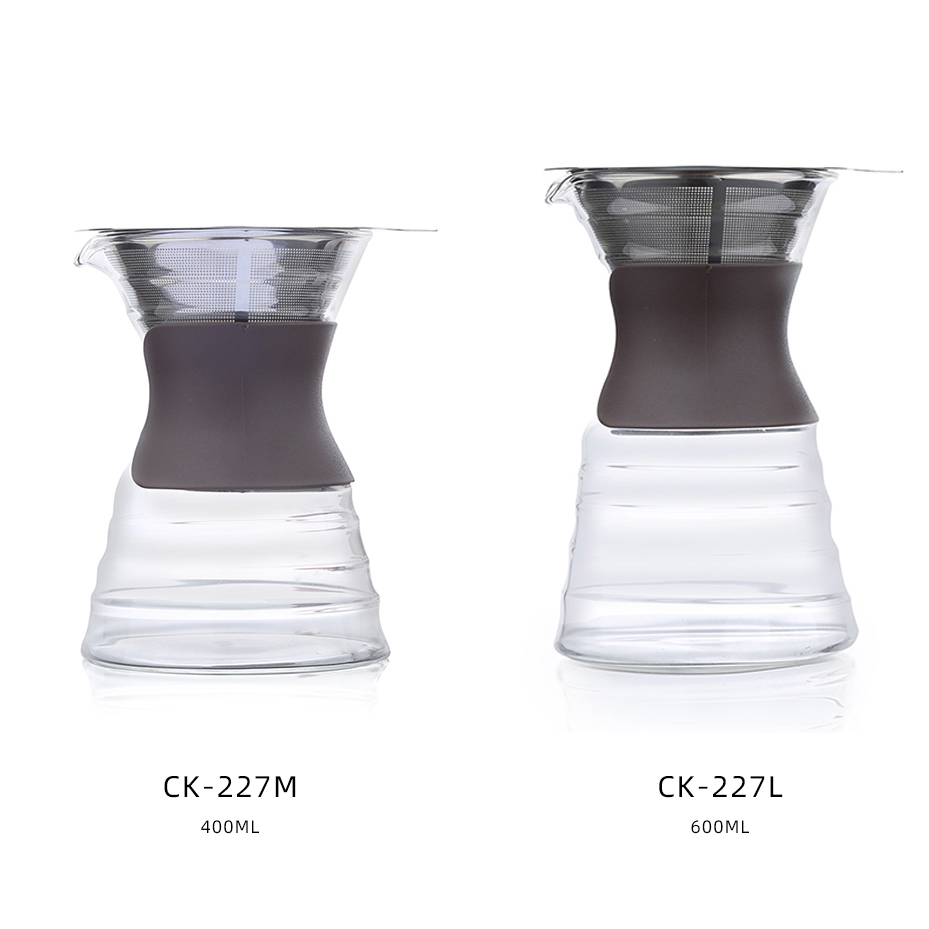 Glass coffee pot, 200 female 304 materia