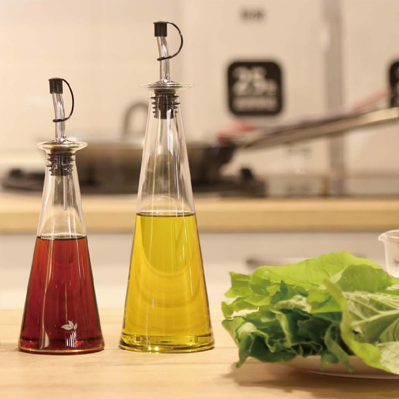 Glass oil bottle high borosilicate heat-resistant glass seasoning bottle oil bottle soy sauce bottle